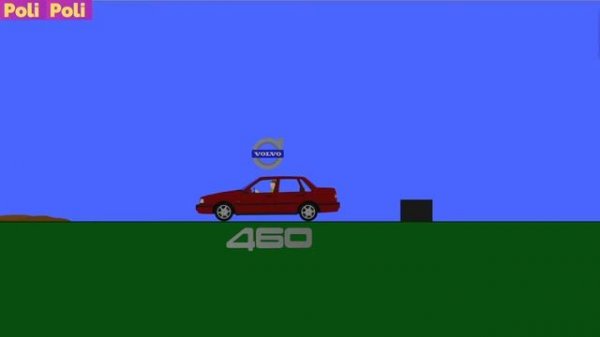 Volvo 460 Crashable   CAR CRASH TEST SIMULATION IN ALGODOO ANIMATIONS
