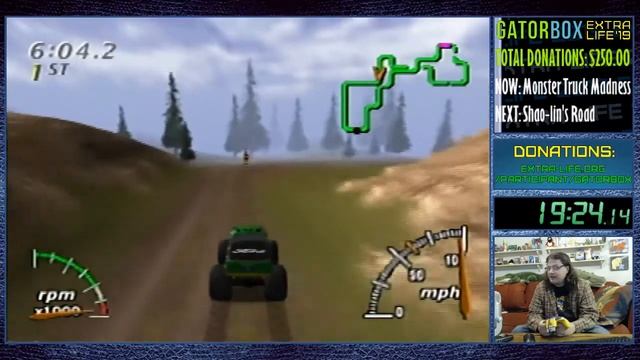 Monster Truck Madness 64 (Beginner) | Extra Life 2019 смотреть онлайн