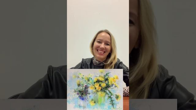 Одуванчики и незабудки. Пастель 2023г. #svetlanagolovach #pastel #artist #painting смотреть онлайн