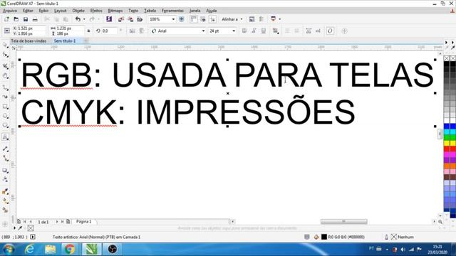 PALETA DE CORES RGB E CMYK/CONFIGURAÇÃO COREL DRAW смотреть онлайн