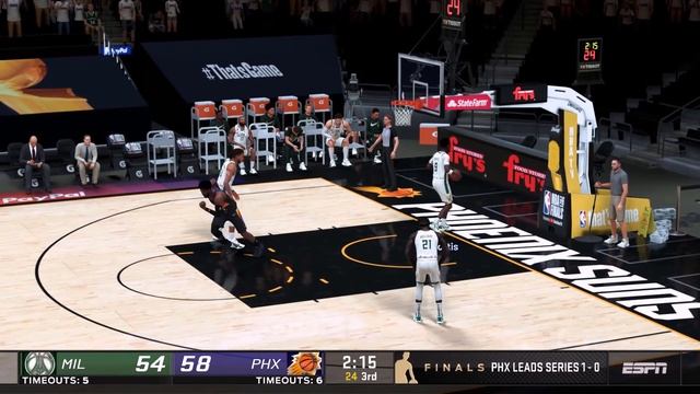 NBA 2K21 Ultra Modded Finals | Suns vs Bucks | Full GAME 2 Highlights смотреть онлайн