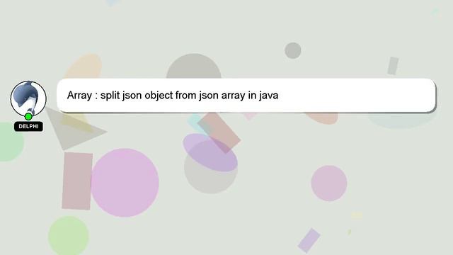 Array : split json object from json array in java смотреть онлайн