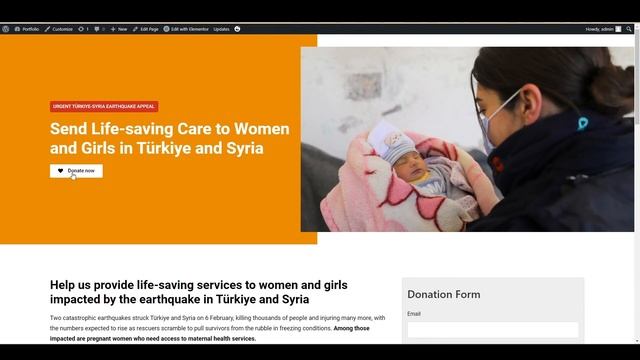 Donation Landing page || Wordpress landing page || Wordpress website смотреть онлайн