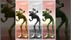 Зеленый инопланетянин танцует