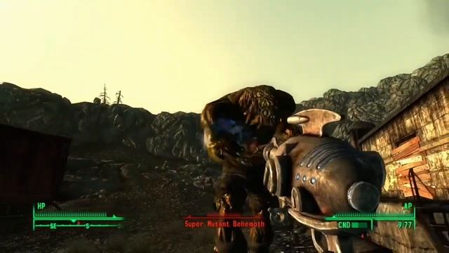 Fallout 3: Alien Blaster vs Super Mutant Behemoth смотреть онлайн