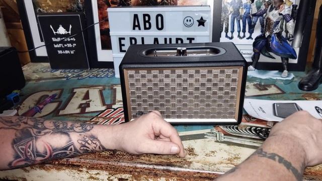 Unboxing Caliber HFG311BT Retro Bluetooth Akku (bis 4h) Lautsprecher Vintage Schwarz mit Leder смотреть онлайн