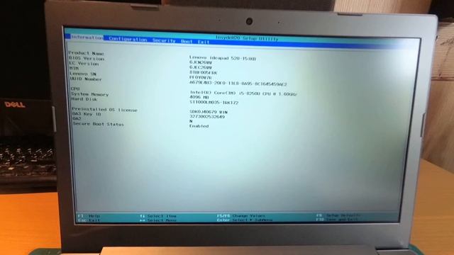 Как зайти в BIOS на Lenovo IdeaPad 520-15IKB смотреть онлайн
