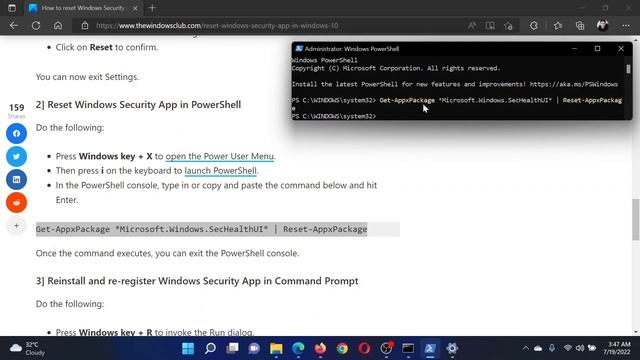 How to reset Windows Security or reinstall Windows Defender in Windows 11/10 смотреть онлайн