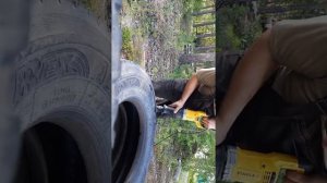 как разрезать колеса от грузовой машины