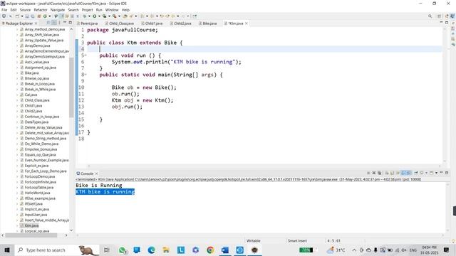 Method Overriding in Java | What is method overriding in Java? | OOps | Tutorial #39 смотреть онлайн