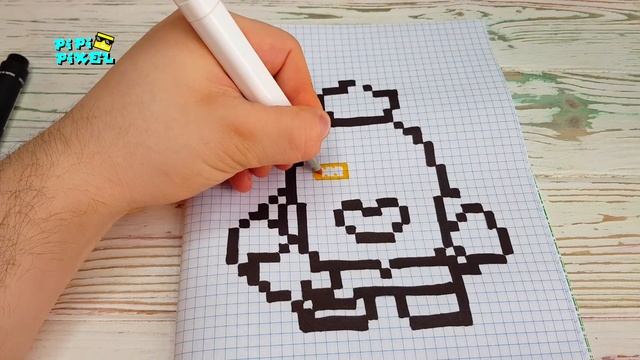 СПАЙК НИНДЗЯ из ИГРЫ BRAWL STARS РИСУНКИ ПО КЛЕТОЧКАМ - PIXEL ART смотреть онлайн