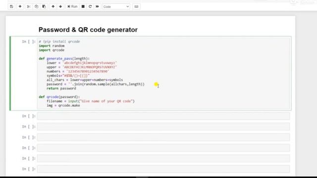 QR code and password generator using Python смотреть онлайн