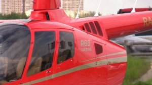 Вертолет Robinson R-66 «TURBINE» посадка и взлет