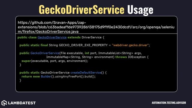 org openqa selenium firefox GeckoDriverService with example смотреть онлайн
