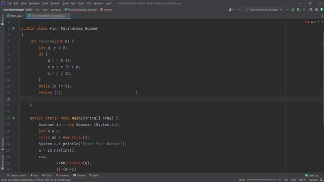 Program To Check Number ? Is Palindrome Or Not In Java By CodeWithAakarsh смотреть онлайн