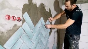 Укладка плитки елочкой. Диагональ.