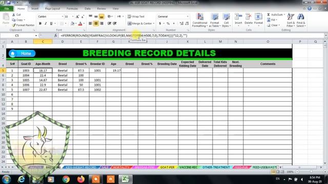 Goat | Sheep Breeding Record In Excel [2020] смотреть онлайн