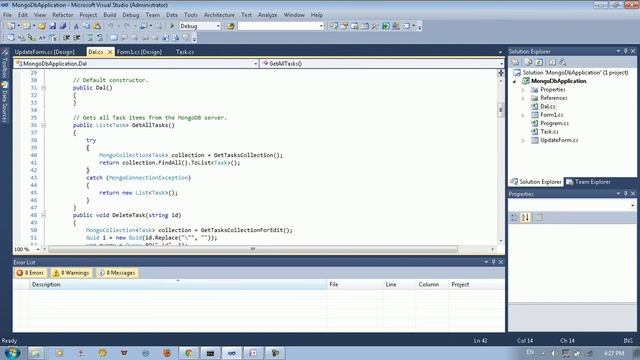 NoSQL Database Tutorial part3 |.Net C# DAL Application With MongoDB смотреть онлайн