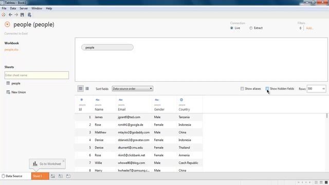 Tableau Desktop import Excel Data смотреть онлайн