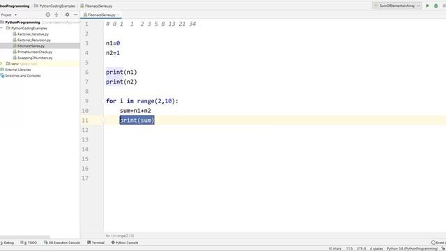 Frequently Asked Python Program 4: Print Fibonacci Series смотреть онлайн