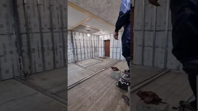 ЗВУКОИЗОЛЯЦИЯ В КВАРТИРЕ! Монтаж направляющего профиля межкомнатных перегородок⚒️? смотреть онлайн