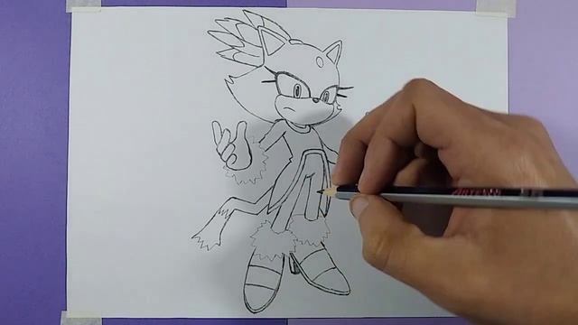 Dibujando A Blaze The Cat | Sonic Forces: Speed Battle | Drawing Blaze The Cat