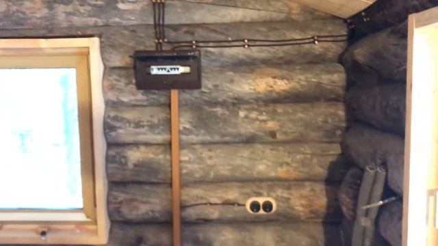 Ретро проводка в бане из брёвен. Электрик Казань смотреть онлайн
