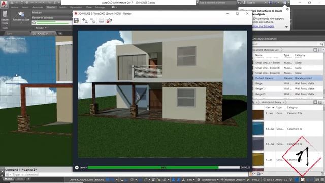 How to render a 3D drawing in AutoCAD смотреть онлайн