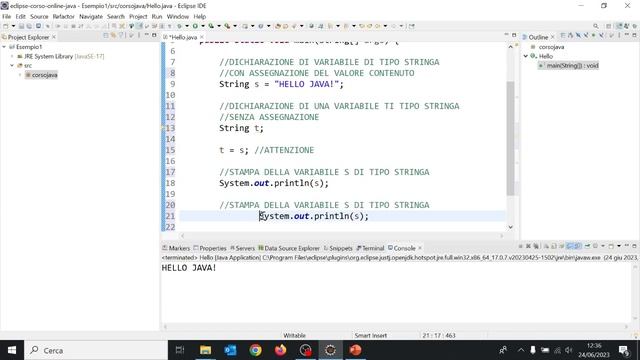 8) CORSO JAVA BASE - PROGRAMMARE IN JAVA - LEZIONE 6 Parte 2 - VARIABILI E LORO MEMORIA смотреть онлайн