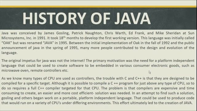 JAVA | HISTORY OF JAVA | FEATURES OF JAVA смотреть онлайн