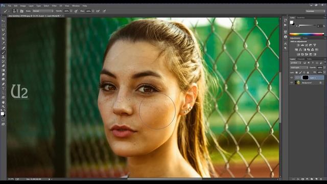skin softening tutorial in photoshop | without plugins | simple method смотреть онлайн