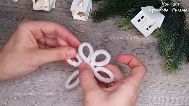 Снежинки из синельной проволоки, простые снежинки из синельной проволоки, DIY snowflakes ❄❄❄ смотреть онлайн