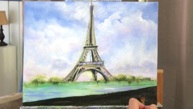Painting Tutorial | Eiffel Tower | Paris In Spring