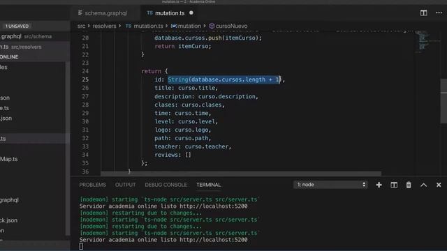 GraphQL - Academia Online en GraphQL - Anadir curso - Validar para no meter duplicados смотреть онлайн