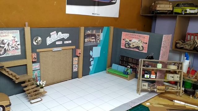 MY LITTLE DIORAMA GARAGE restoration/how to make diorama garage /kendin yap maket garaj/ DIY смотреть онлайн