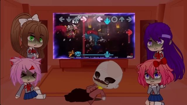 DDLC reacts to Sonic.EXE Mod | Encore + Remix | Doki Doki Literature Club reacts смотреть онлайн