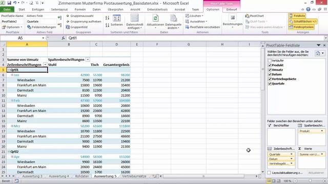 MS Excel Pivot-Komplettkurs: Modul 5.3 Gruppierung von Zeiträumen bzw. Datumswerten - carinko.com смотреть онлайн