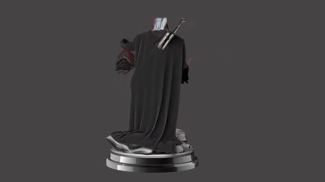 Henry Cavill The Witcher 3D print model смотреть онлайн