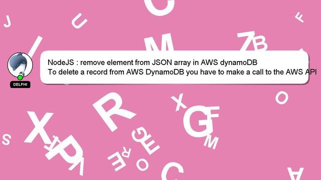 NodeJS : remove element from JSON array in AWS dynamoDB смотреть онлайн