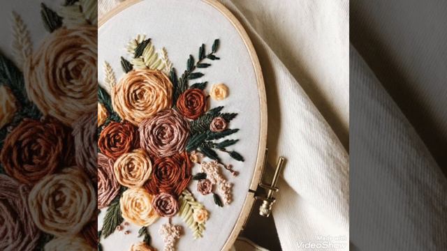 Hand Embroidery Easy Flower Design Modern Flower Embroidery Basic Beginners Embroidery Pattern смотреть онлайн