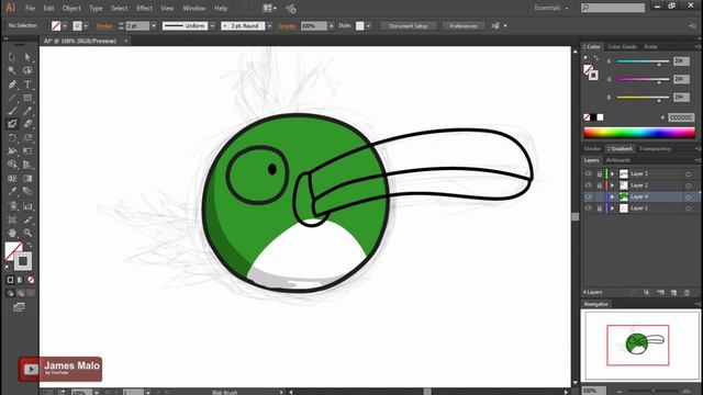 Angry Birds - Al | Drawing illustrator (2D Animation) by James Malo смотреть онлайн