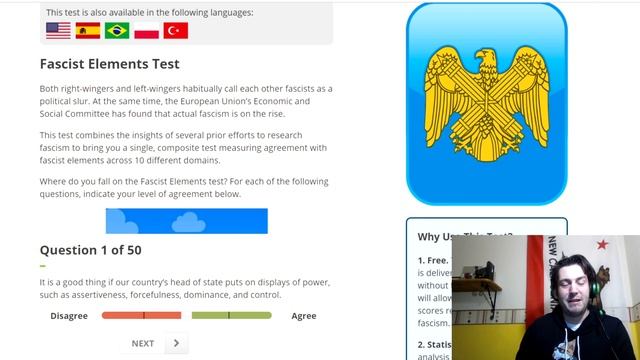 Taking The Fascist Elements Test смотреть онлайн