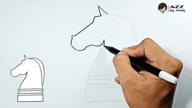 How to draw Knight Chess смотреть онлайн