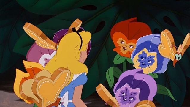 Алисе повстречались разговаривающие цветы (с английскими субтитрами). HD смотреть онлайн