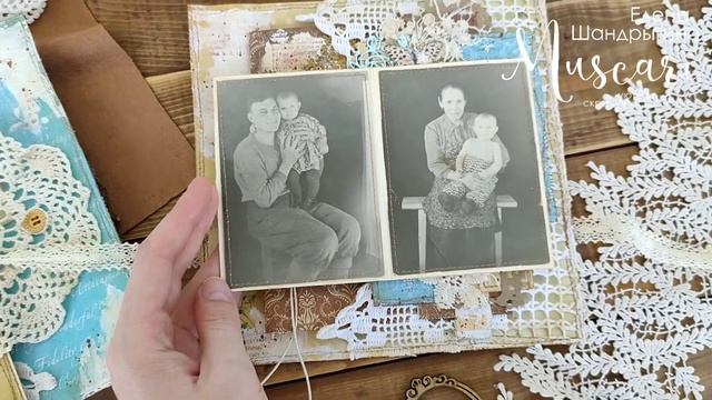 Первый разворот винтажного альбома со старинным фото! смотреть онлайн