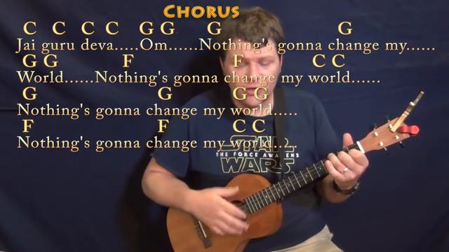 Across the Universe (The Beatles) Bariuke Cover Lesson in C with Chords/Lyrics смотреть онлайн