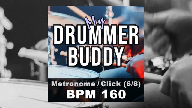 BPM 160 - Metronome 6/8 | Click, Shaker, Tambourine смотреть онлайн