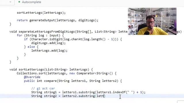 [SOLVED!] - Reorder Data in Log Files - LeetCode 937 - Java смотреть онлайн