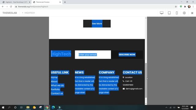 HighTech: Free Bootstrap 4 HTML5 Agency Website Template смотреть онлайн