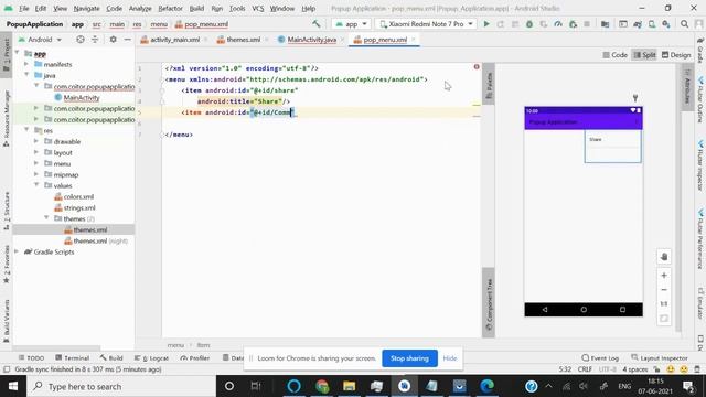 Popup Menu | Android studio Tutorial | Android tutorial | Coding Coding смотреть онлайн